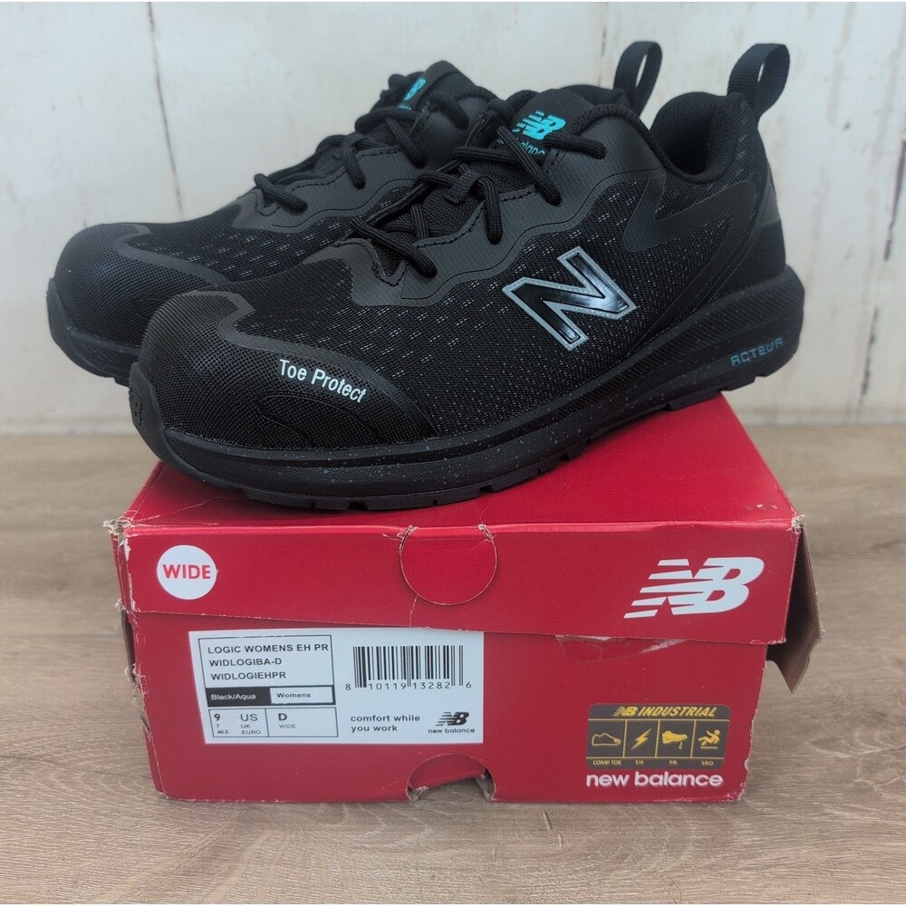 New Balance Widlogibl-D Women's Size 9  Black Safety Shoes Comp Toe Brand New